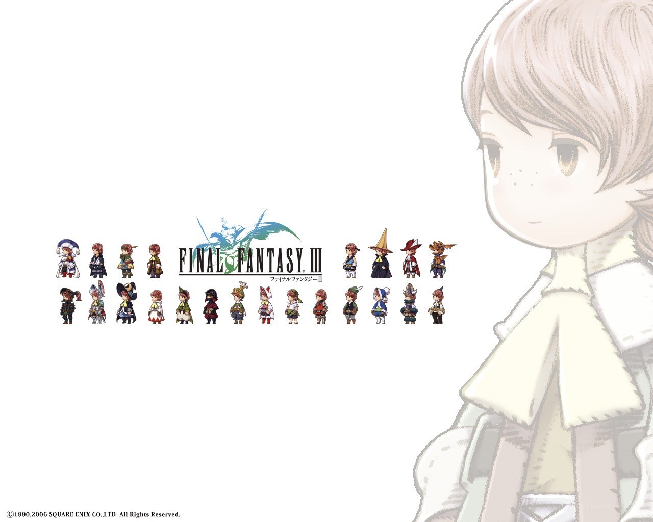 Final Fantasy III character lineup