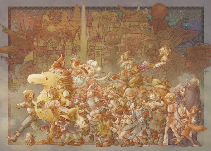 Final Fantasy IX cast illustration