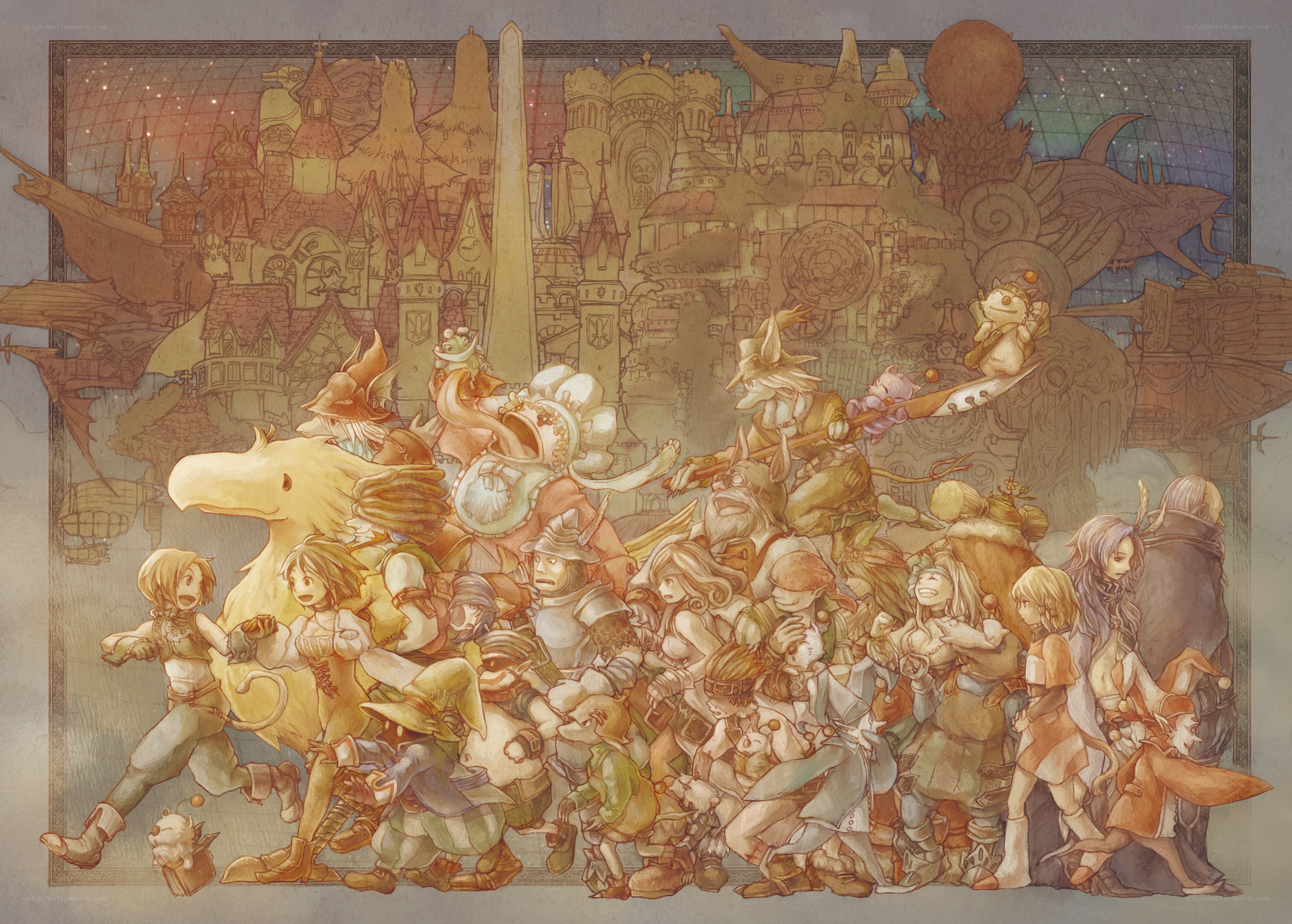 Final Fantasy IX cast illustration
