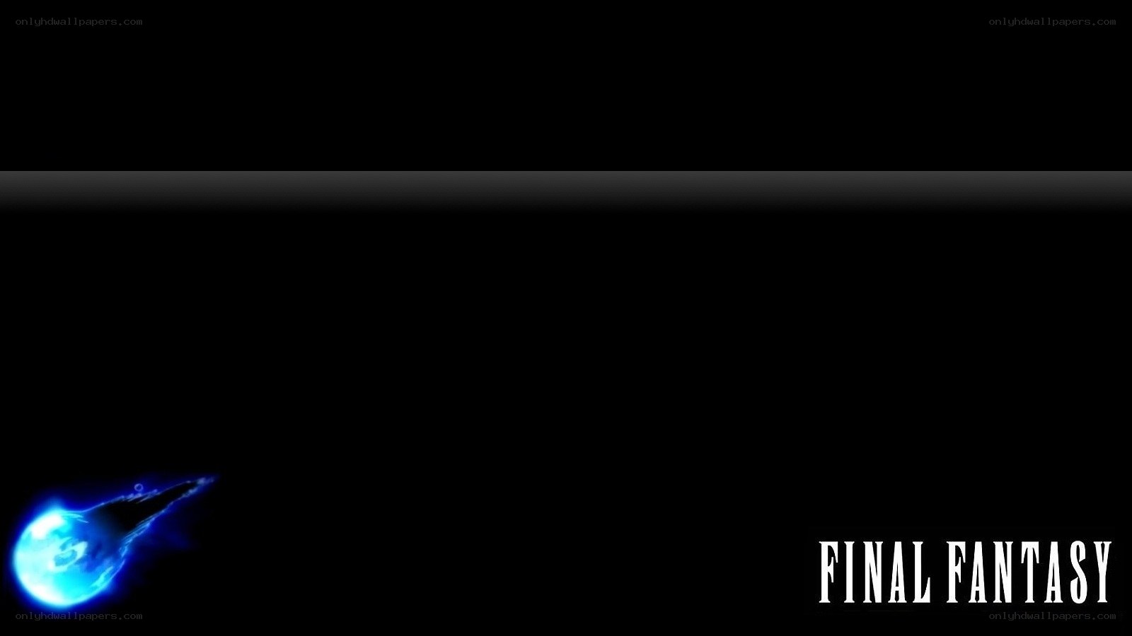 Final Fantasy logo with blue sphere
