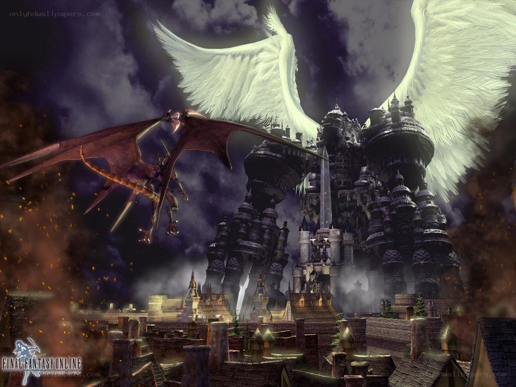 Final Fantasy Online battle scene