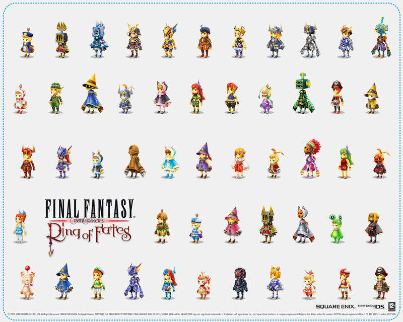 Final Fantasy Ring of Fates character roster