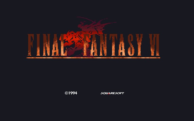 Final Fantasy VI Title Screen — Black