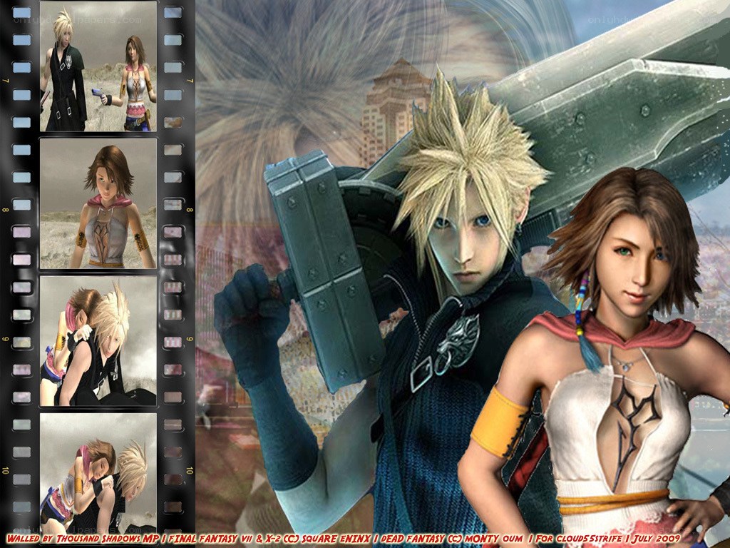 Final Fantasy VII characters collage