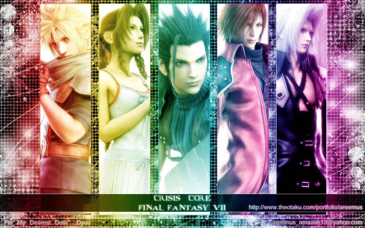 Final Fantasy VII characters collage