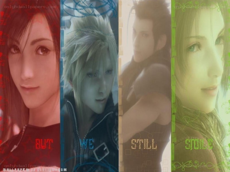 Final Fantasy VII characters collage