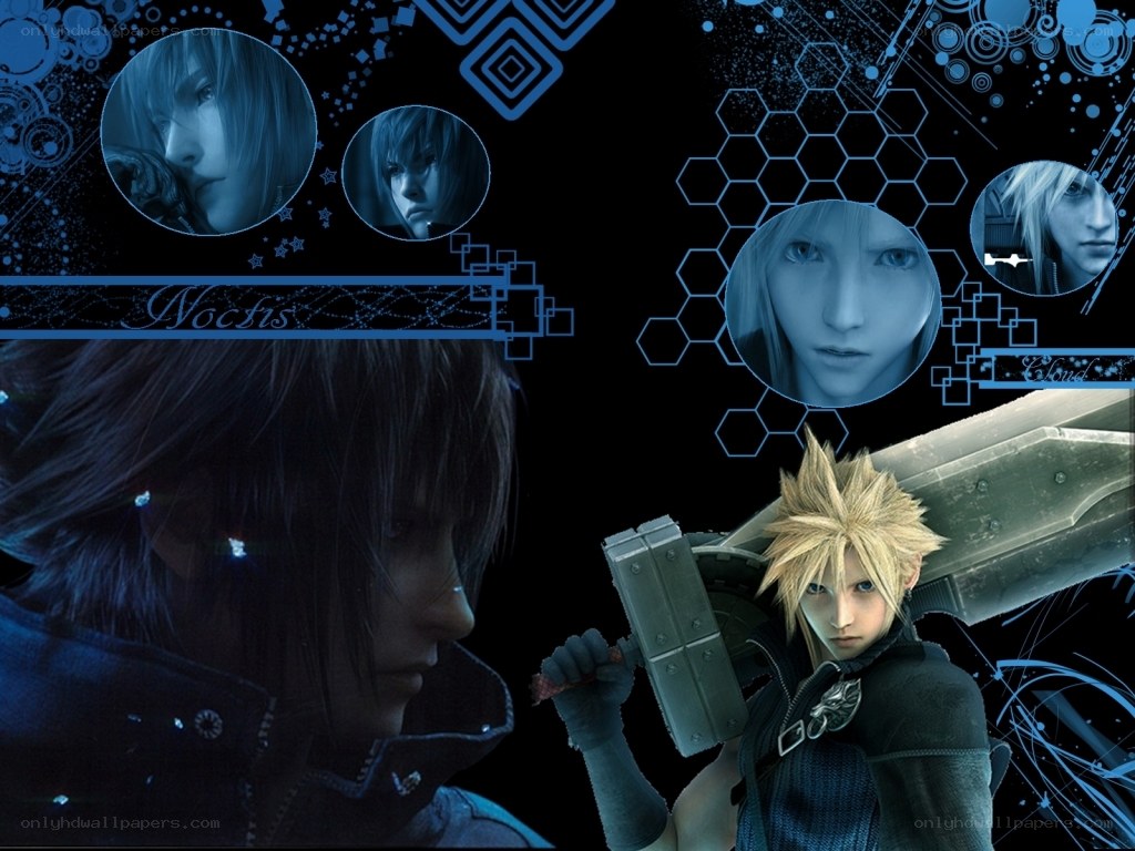 Final Fantasy VII characters collage