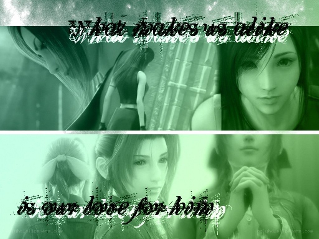 Final Fantasy VII characters collage