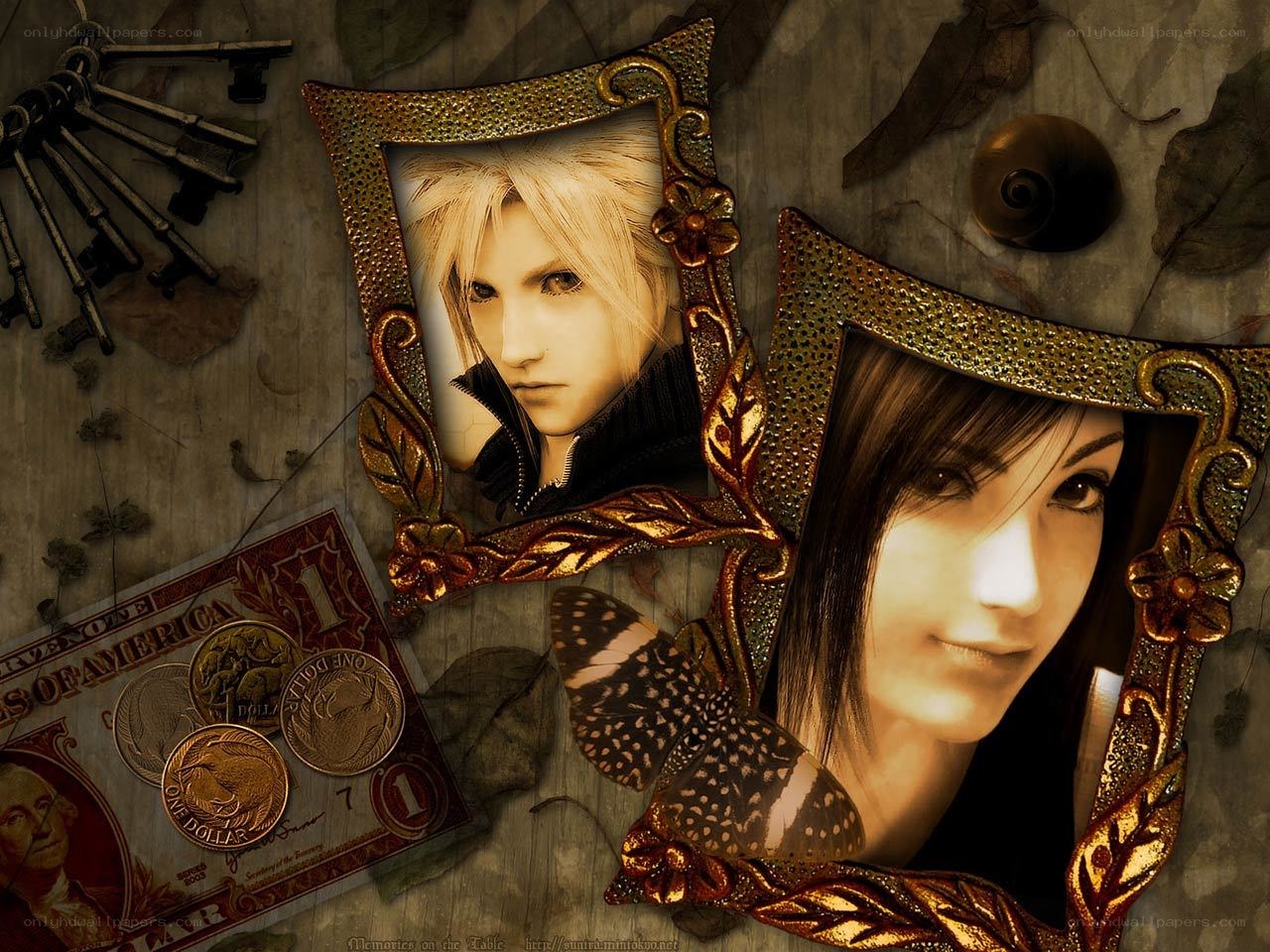 Final Fantasy VII characters collage