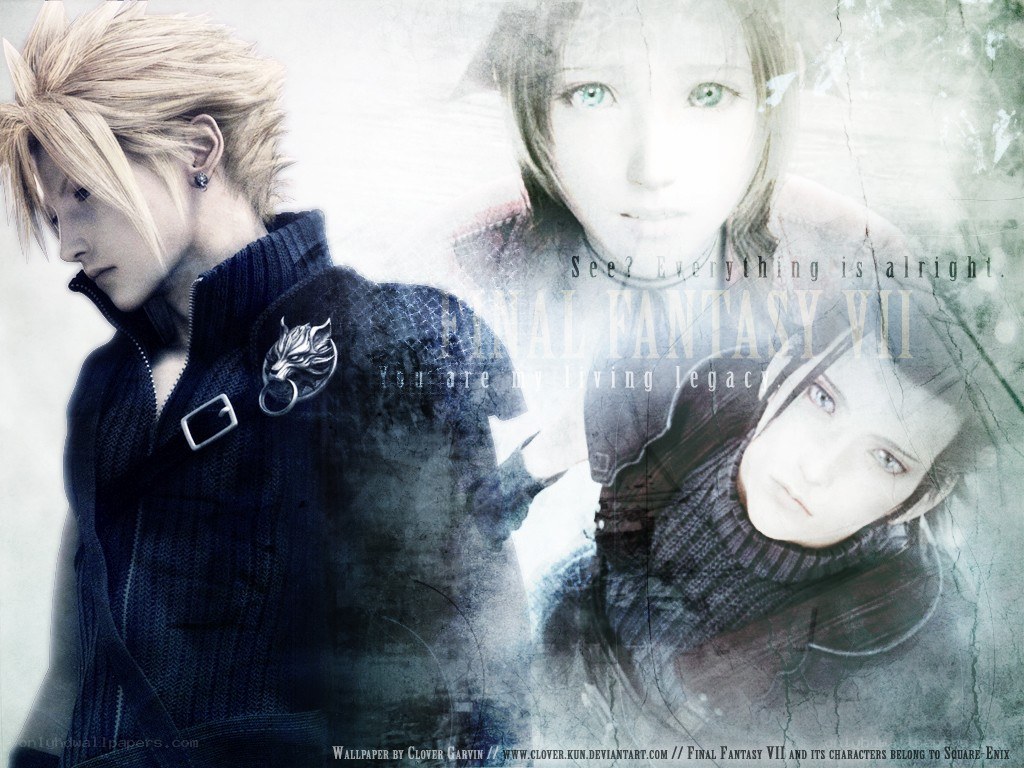 Final Fantasy VII characters collage