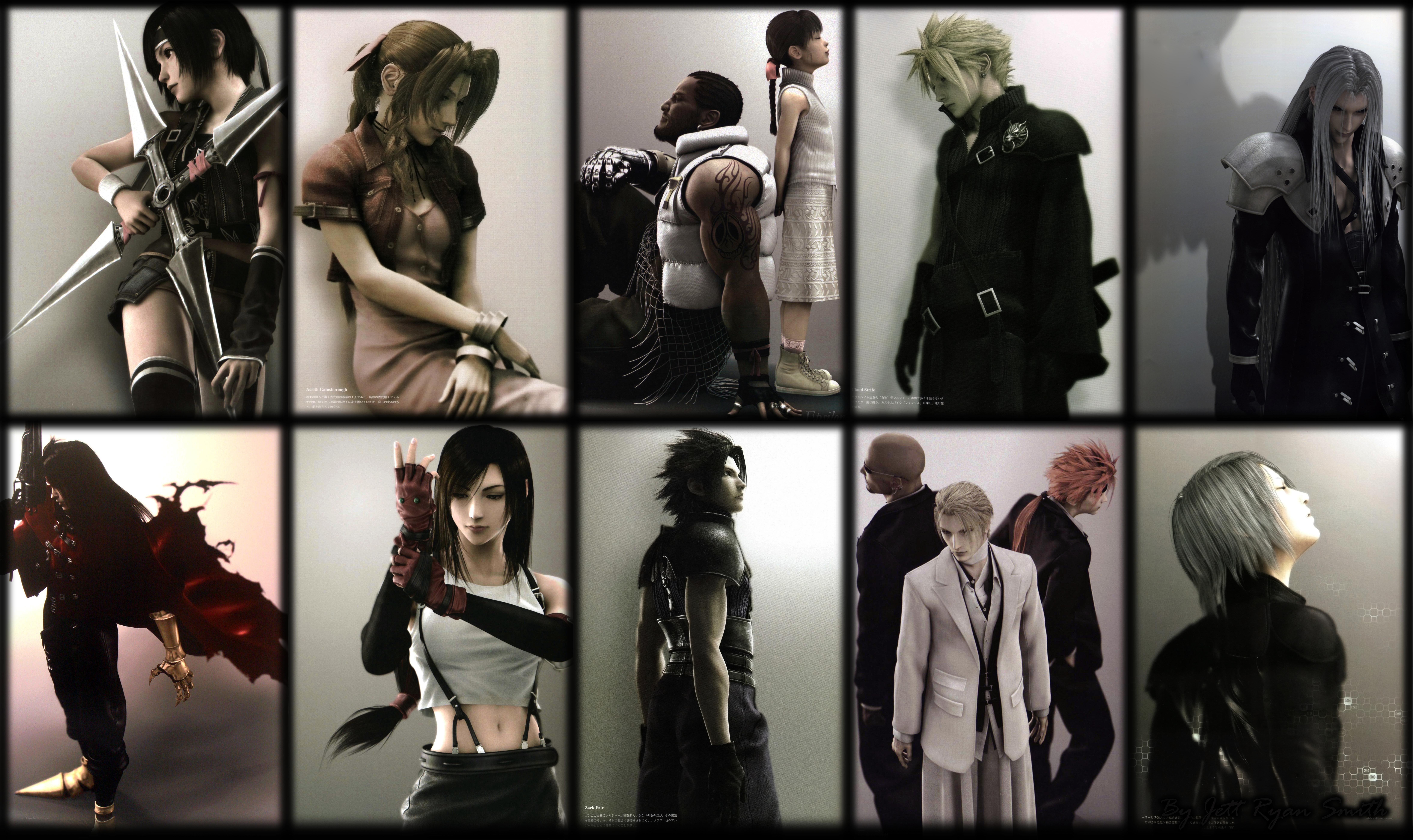 Final Fantasy VII characters collage