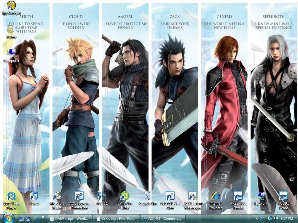 Final Fantasy VII characters desktop
