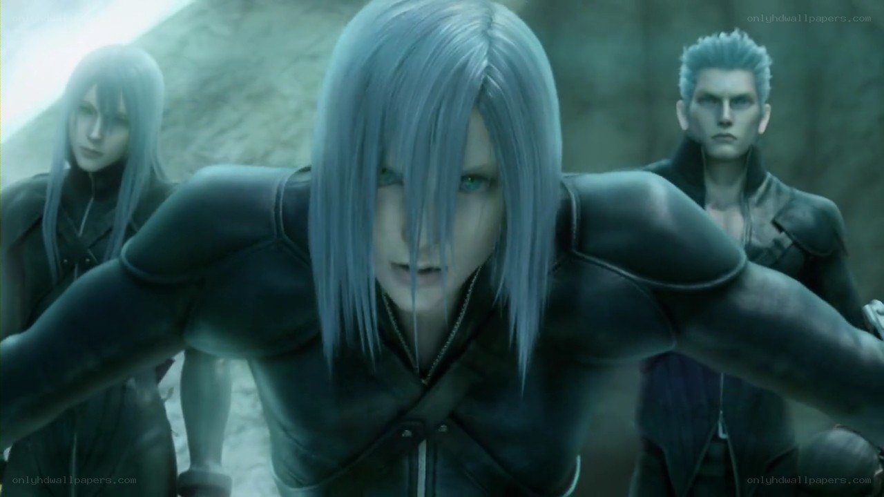 Final Fantasy VII characters in action