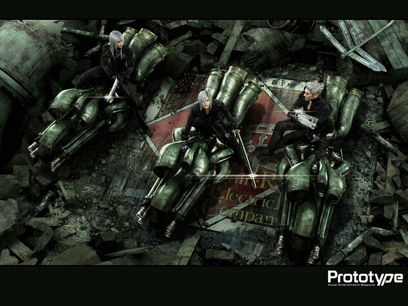 Final Fantasy VII characters in ruins