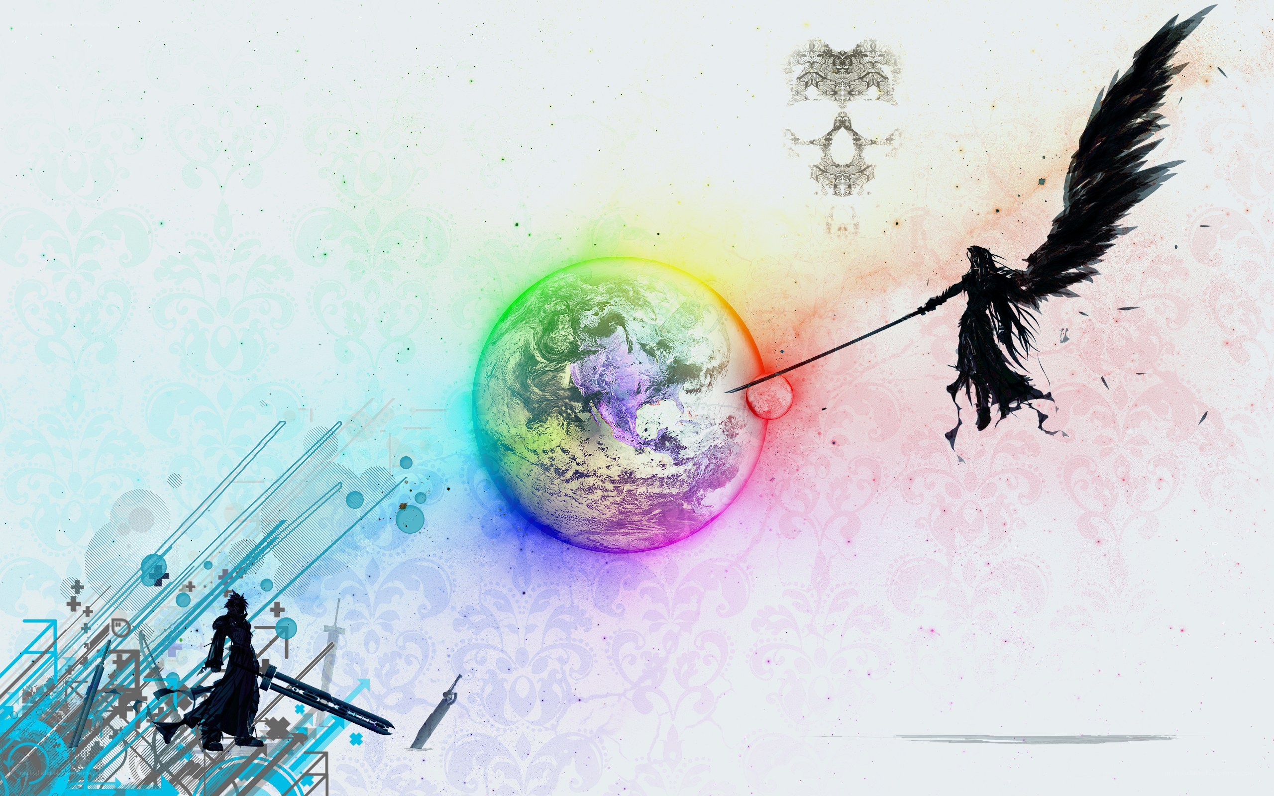 Final Fantasy VII characters in space