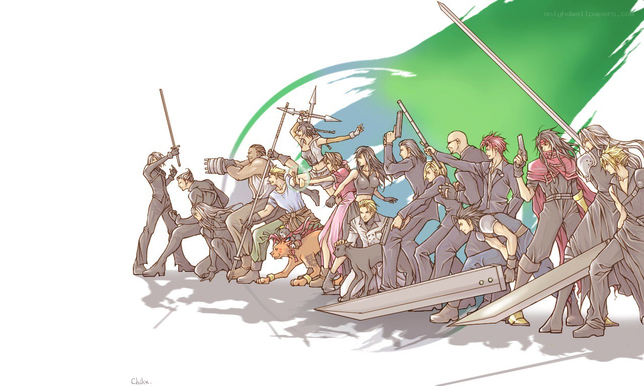 Final Fantasy VII characters lineup