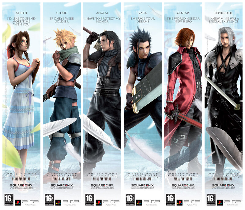 Final Fantasy VII Crisis Core character posters