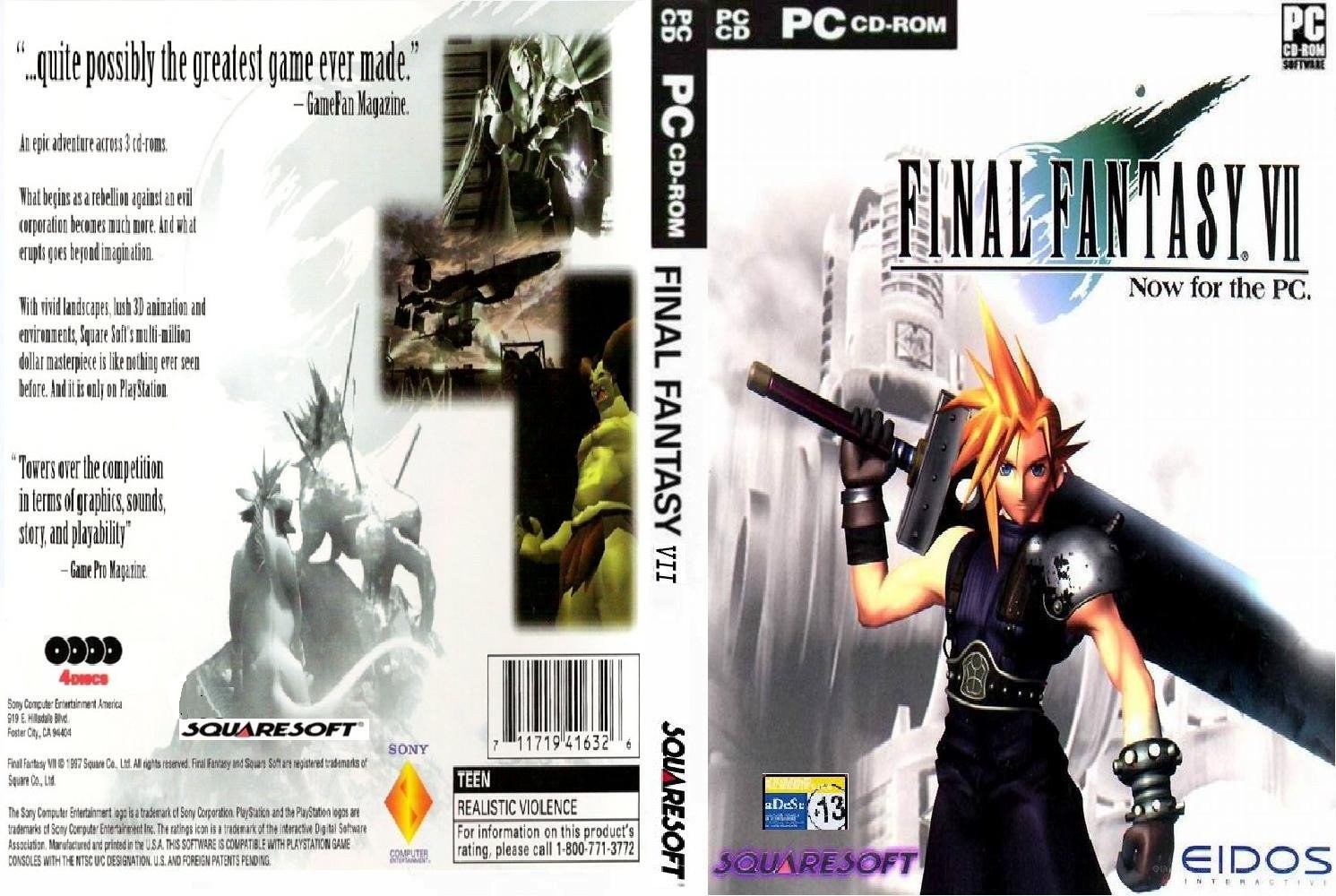 Final Fantasy VII PC cover