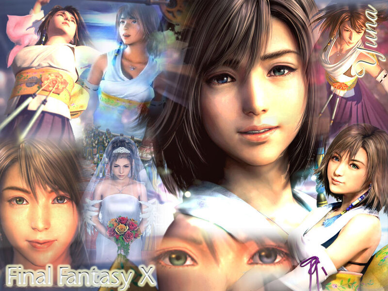 Final Fantasy X character collage
