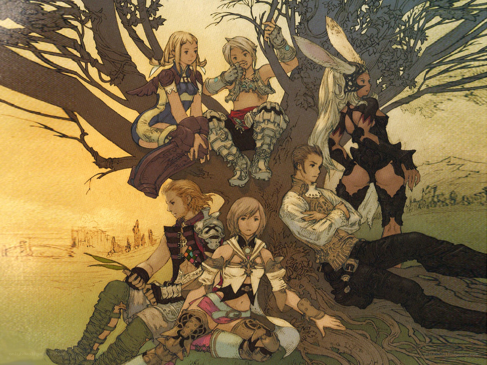 Final Fantasy X characters in a tree