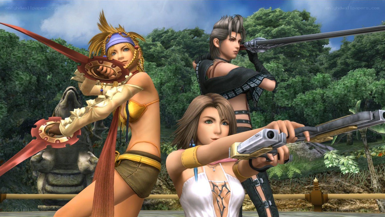 Final Fantasy X characters in action