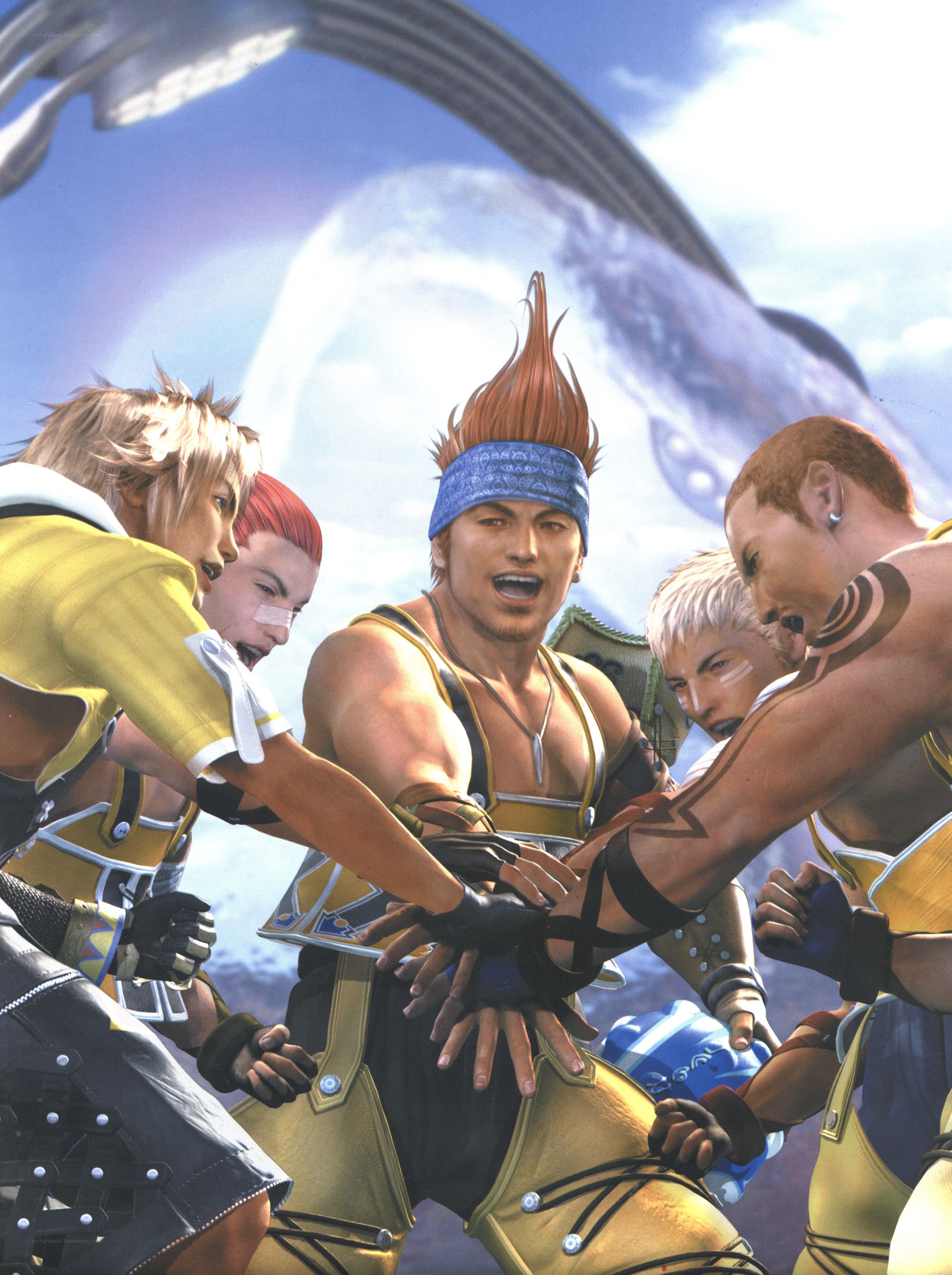 Final Fantasy X team huddle