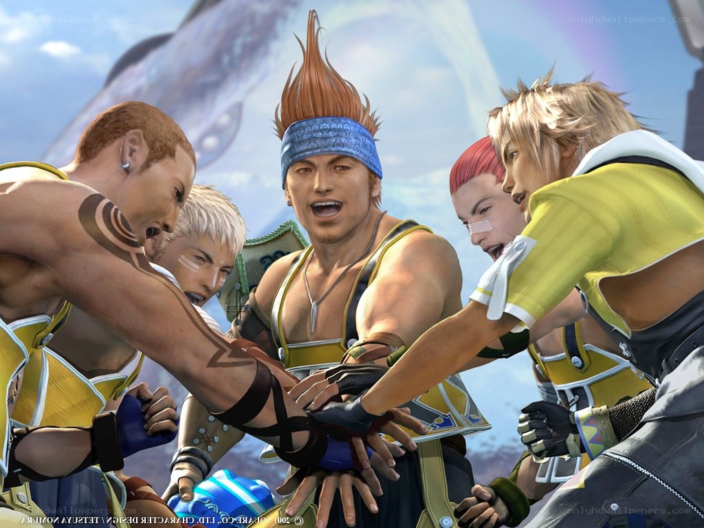 Final Fantasy X team huddle