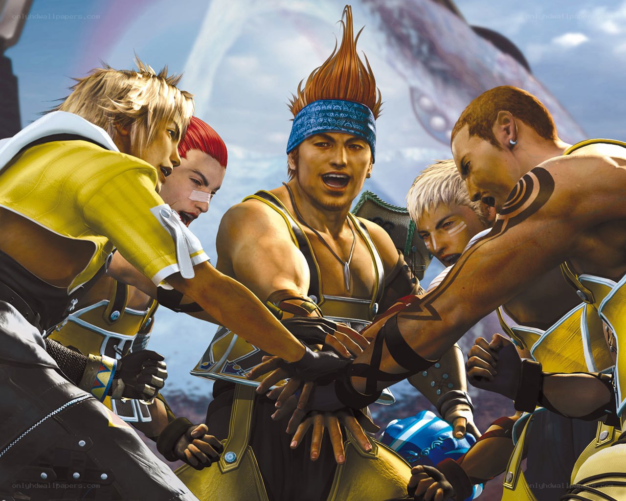 Final Fantasy X team huddle