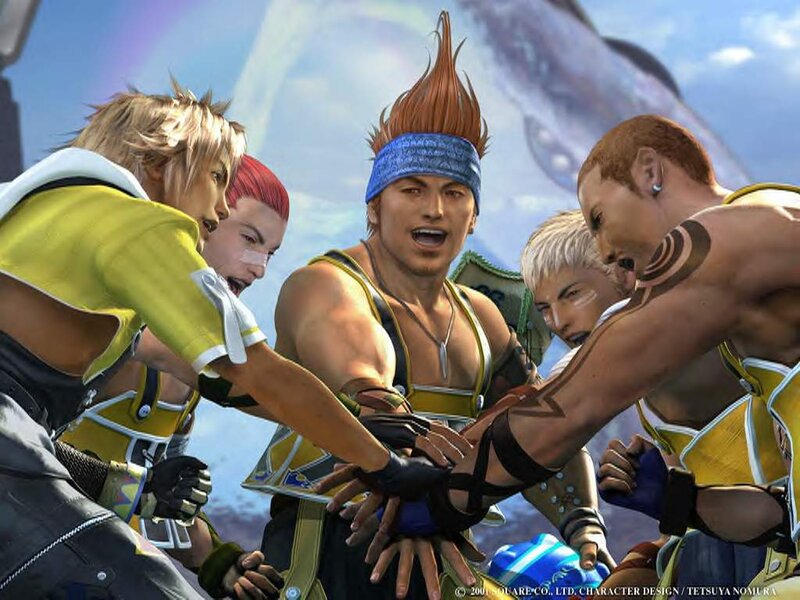 Final Fantasy X team huddle