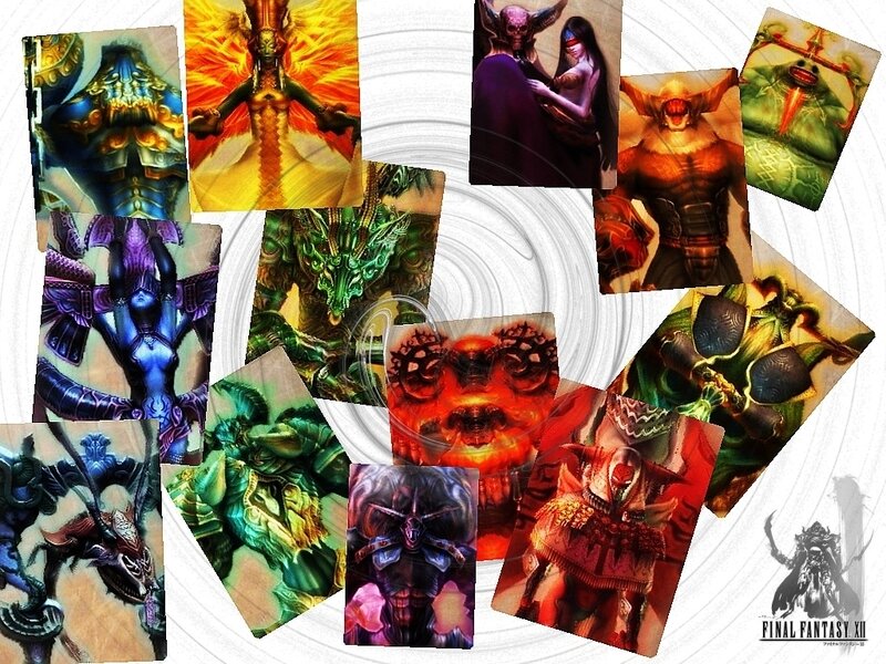 Final Fantasy XII Boss Art Collage