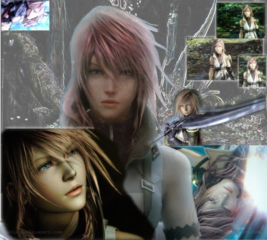Final Fantasy XIII character collage