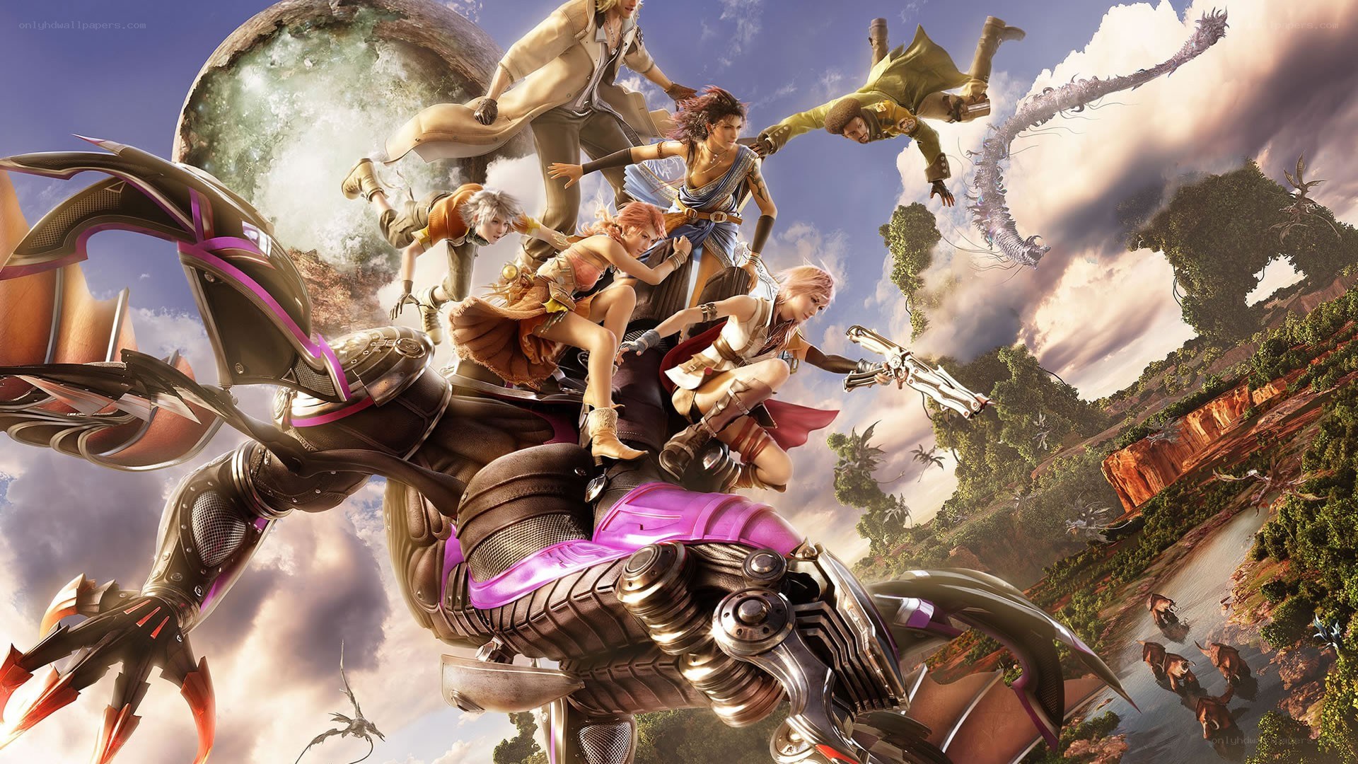 Final Fantasy XV characters in action