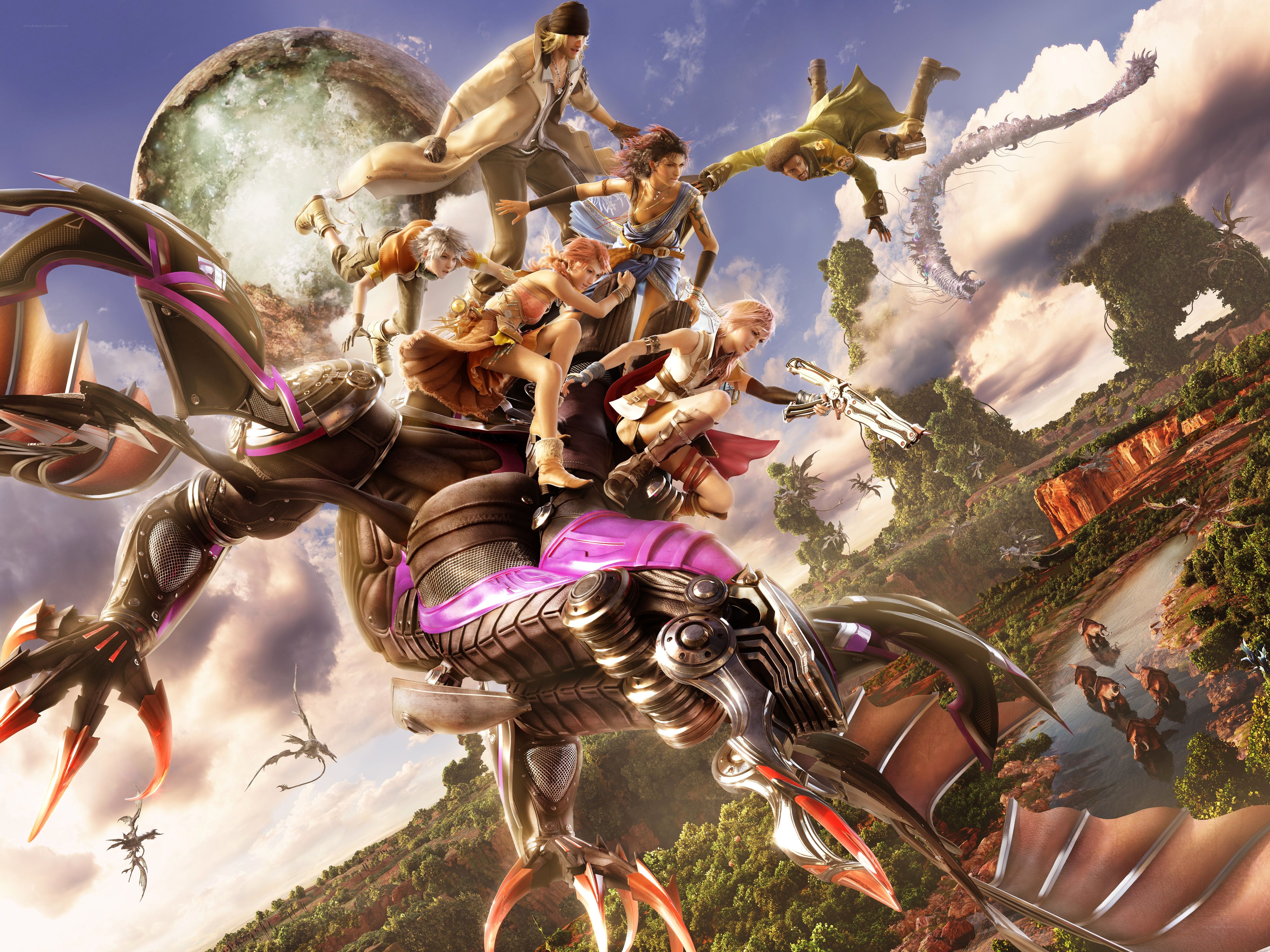 Final Fantasy XV characters in action
