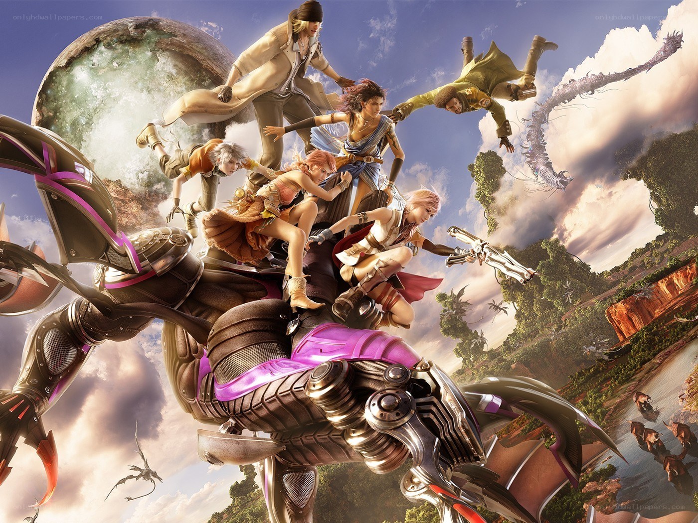 Final Fantasy XV characters in action