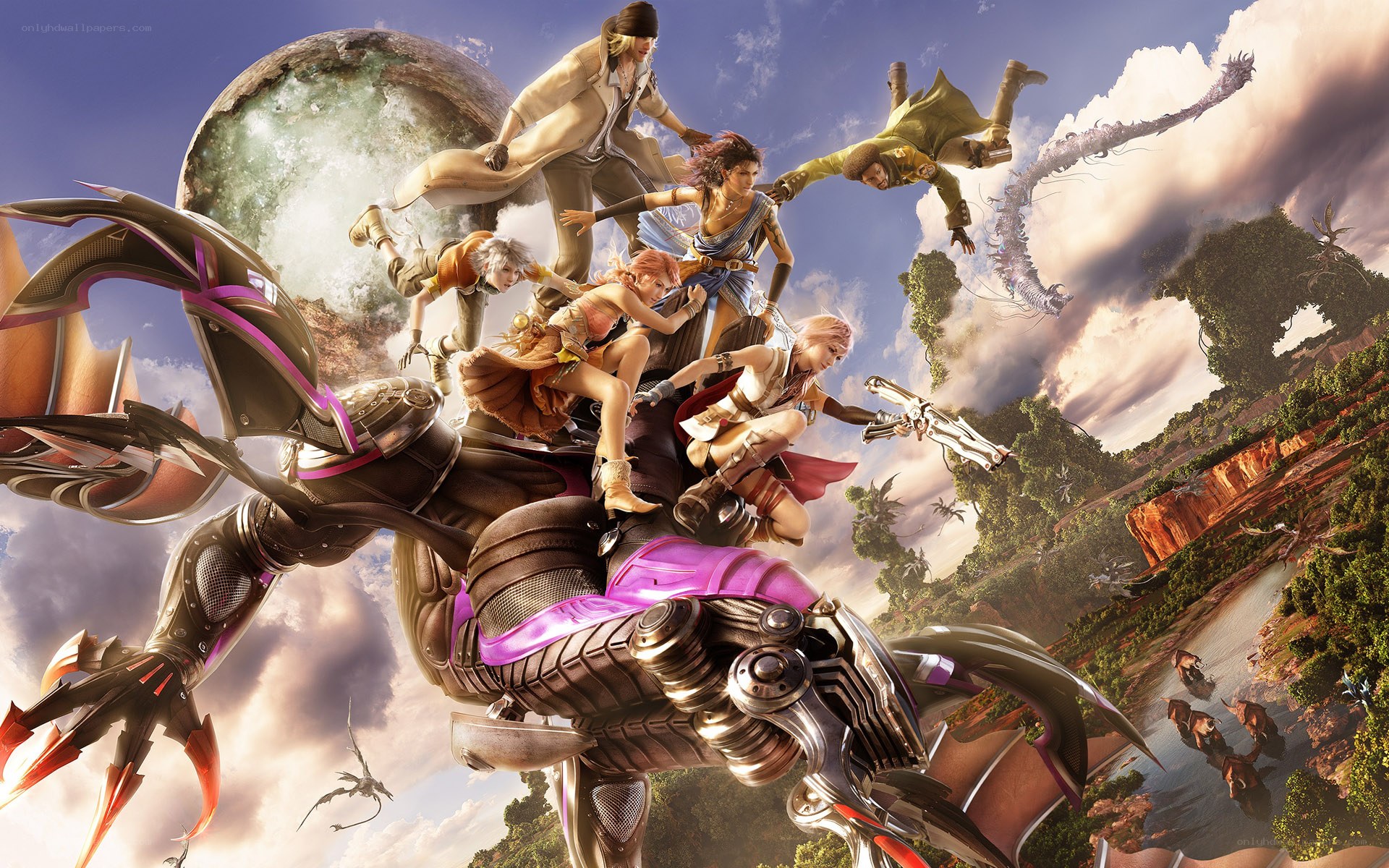 Final Fantasy XV characters in action