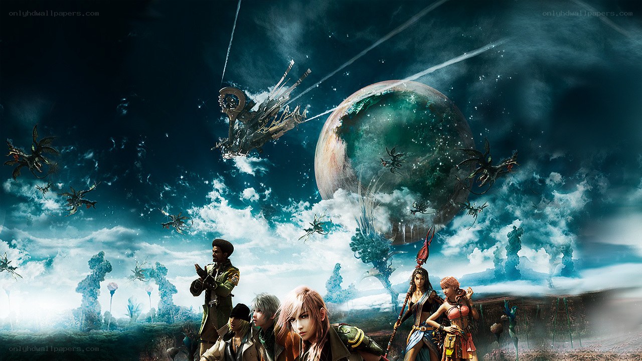 Final Fantasy XV characters on alien world