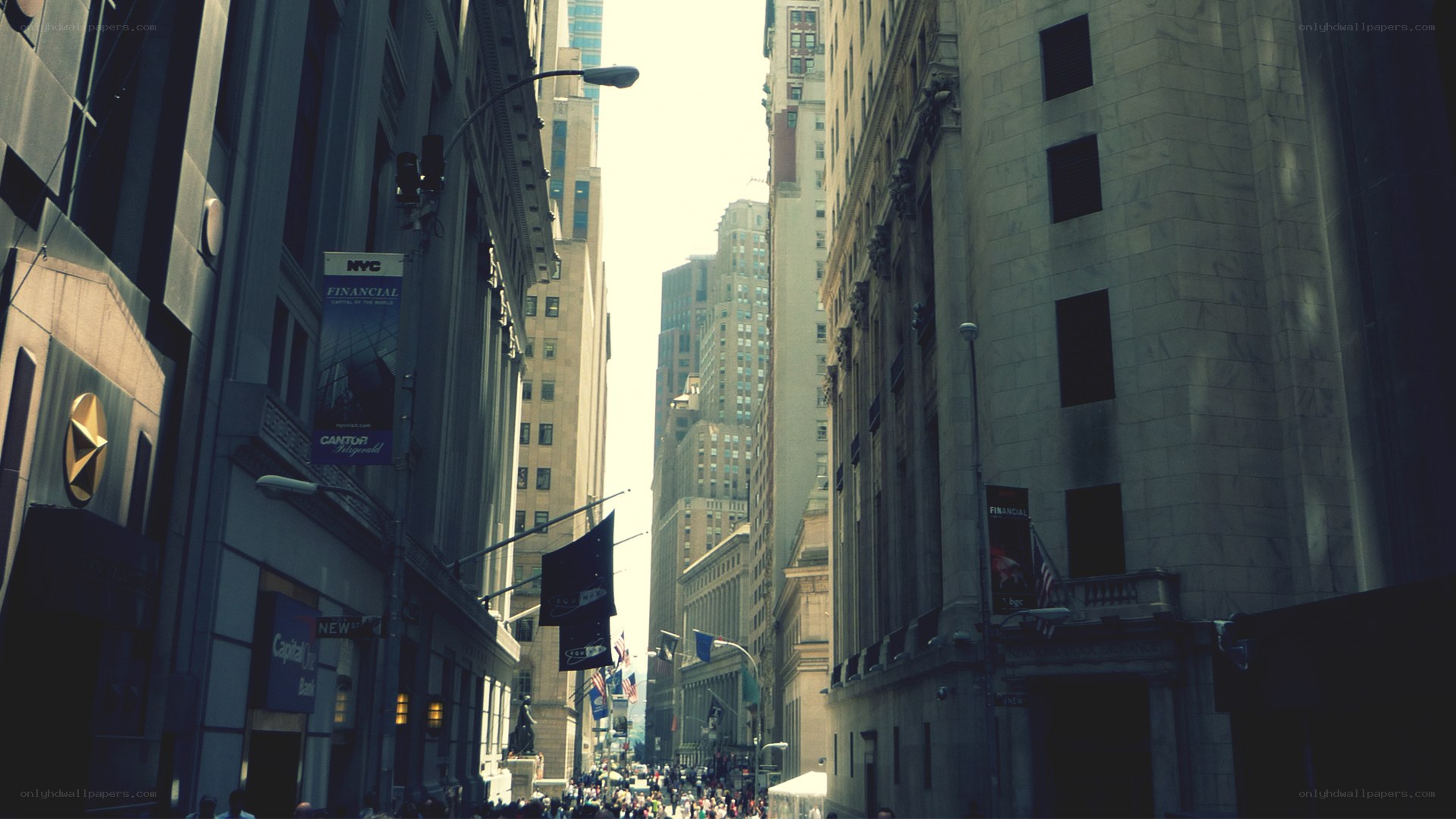 Financial district street view