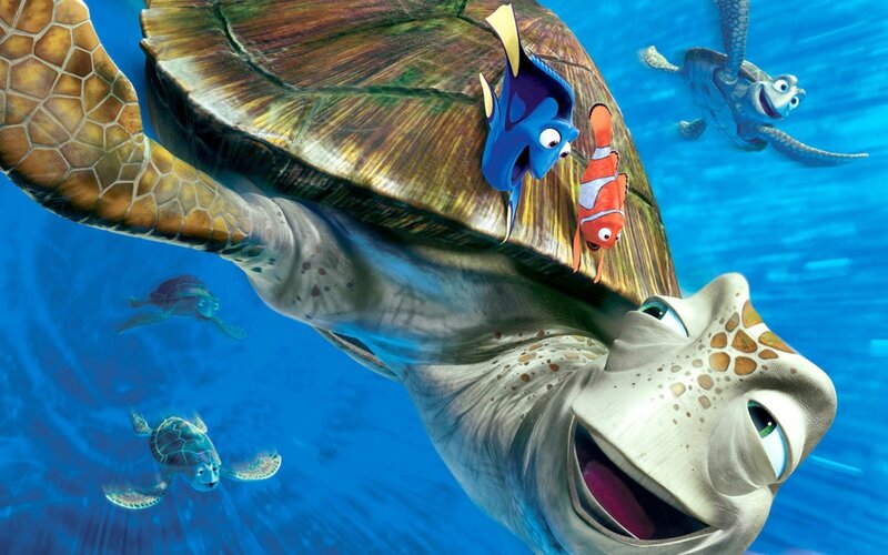 Finding Nemo characters swimming