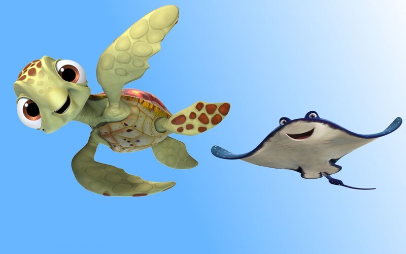 Finding Nemo characters swimming