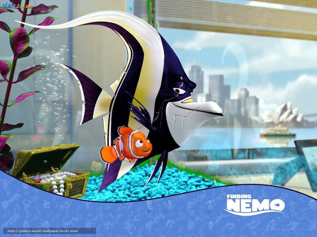 Finding Nemo fish tank scene