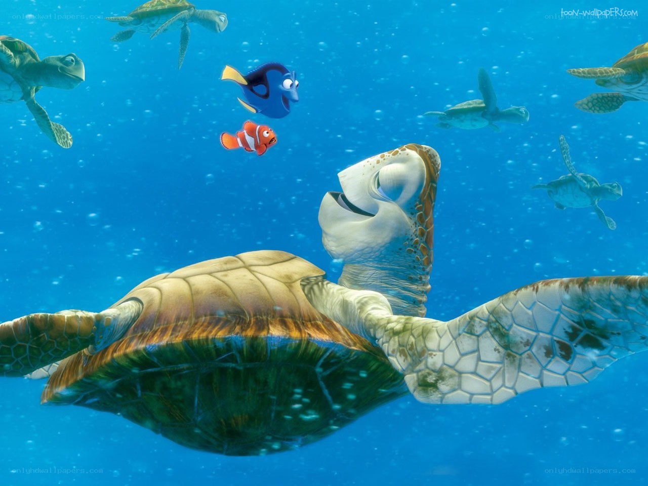 Finding Nemo underwater scene