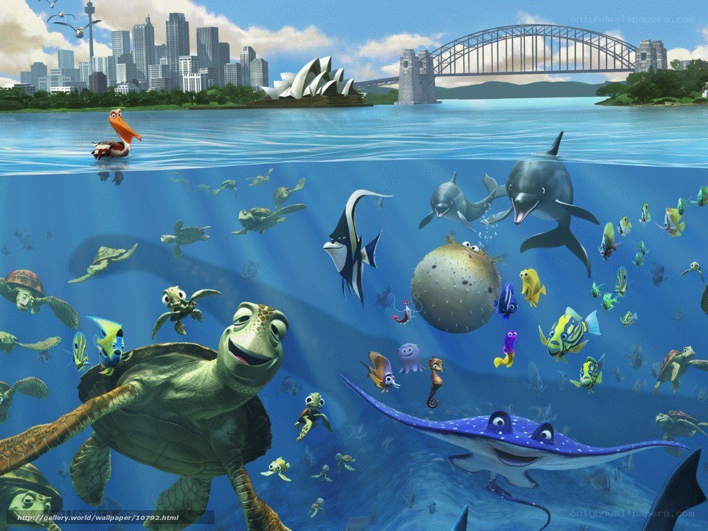Finding Nemo underwater scene