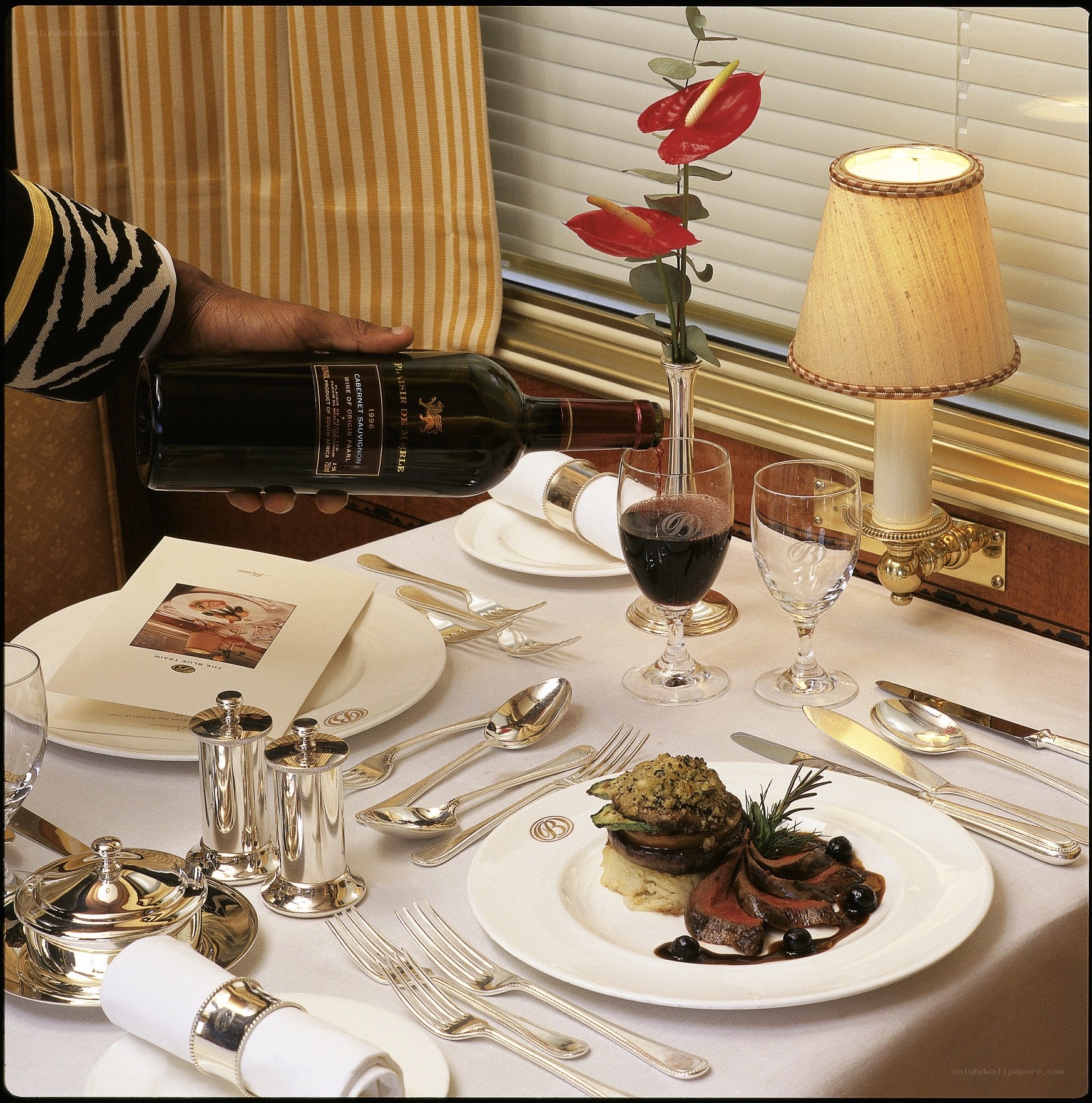 Fine dining on a luxury train