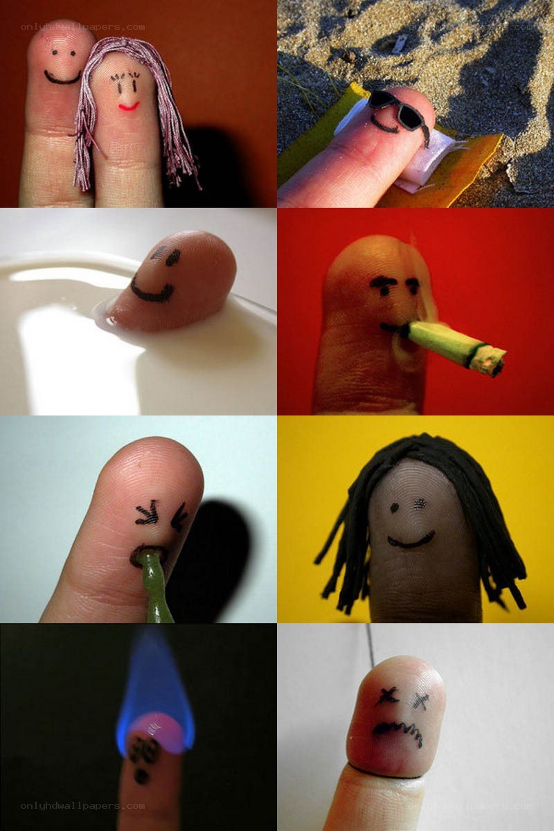 finger art collage