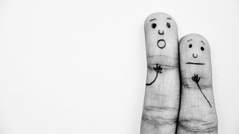 finger art with faces