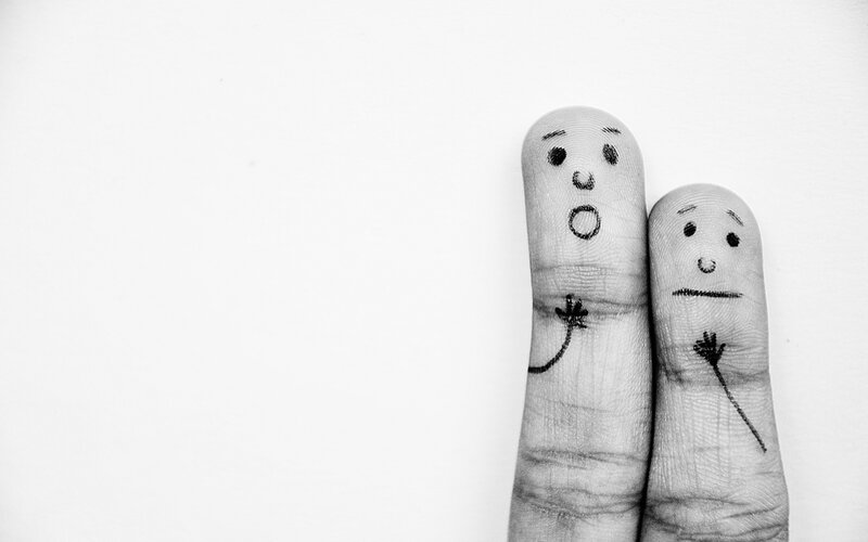 Finger faces with expressions