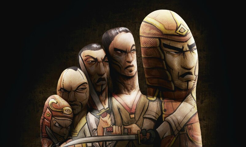 finger-painted warriors