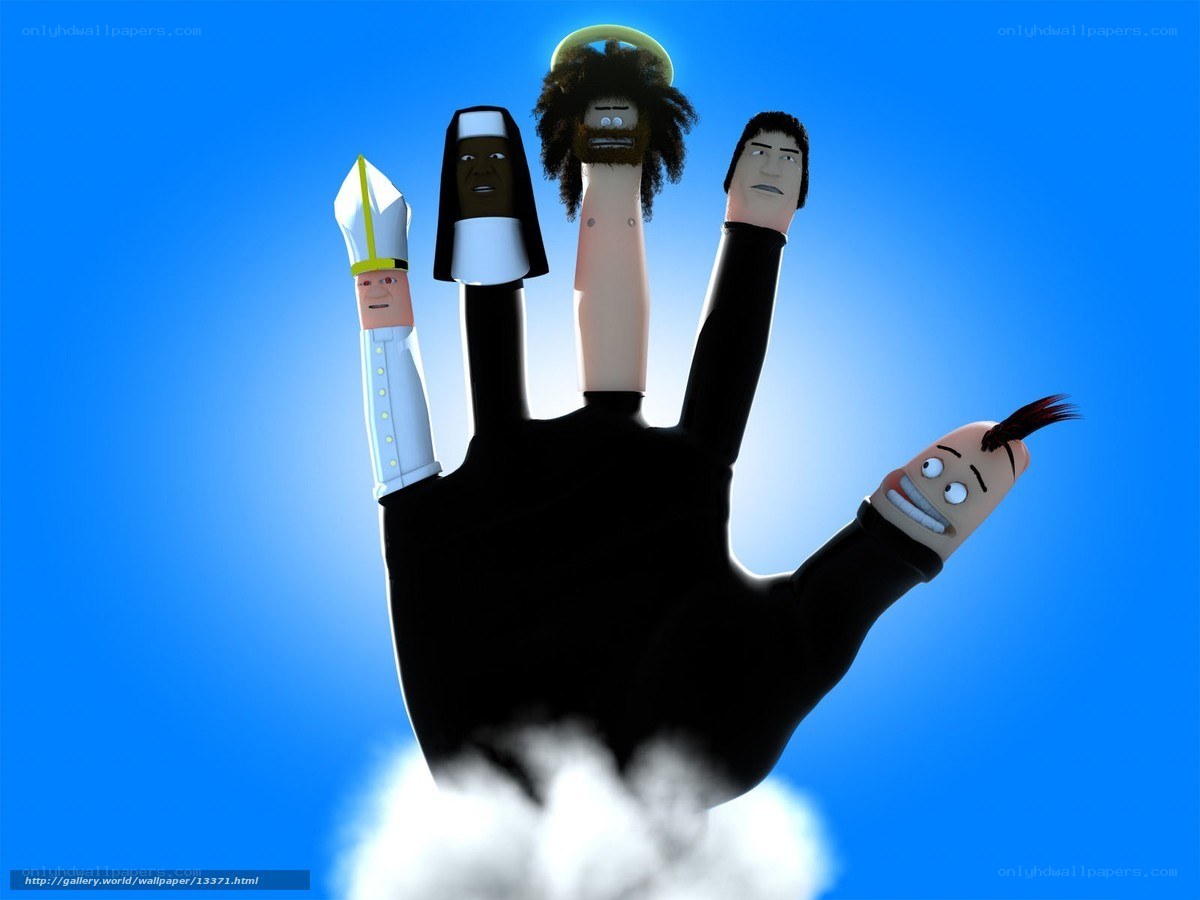 finger puppets on a hand