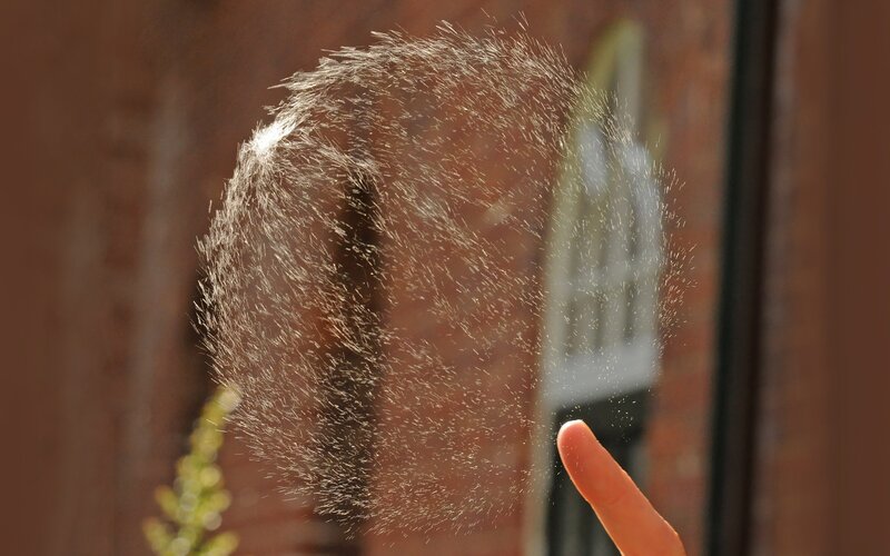 Finger Spraying Water
