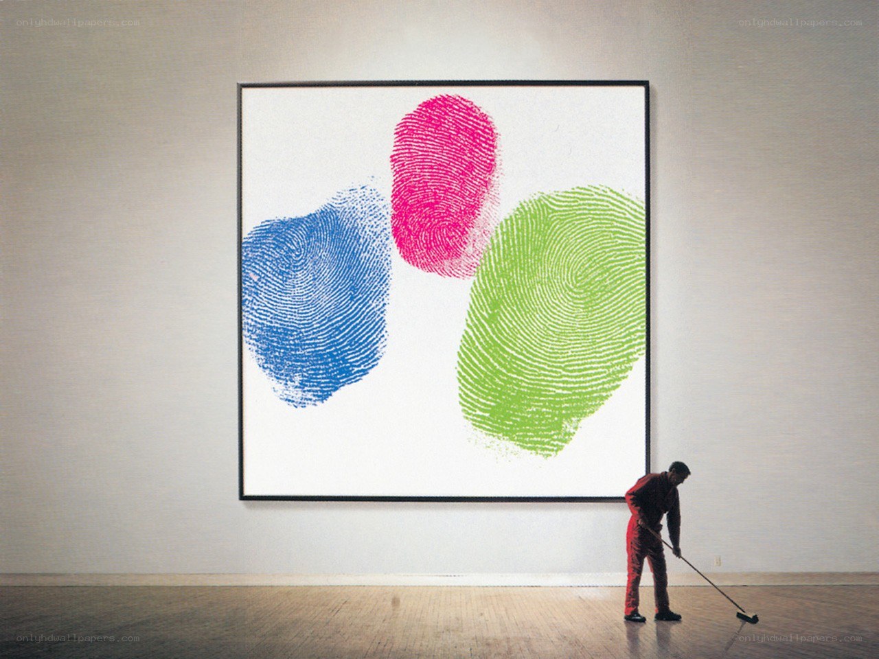 Fingerprint art in gallery